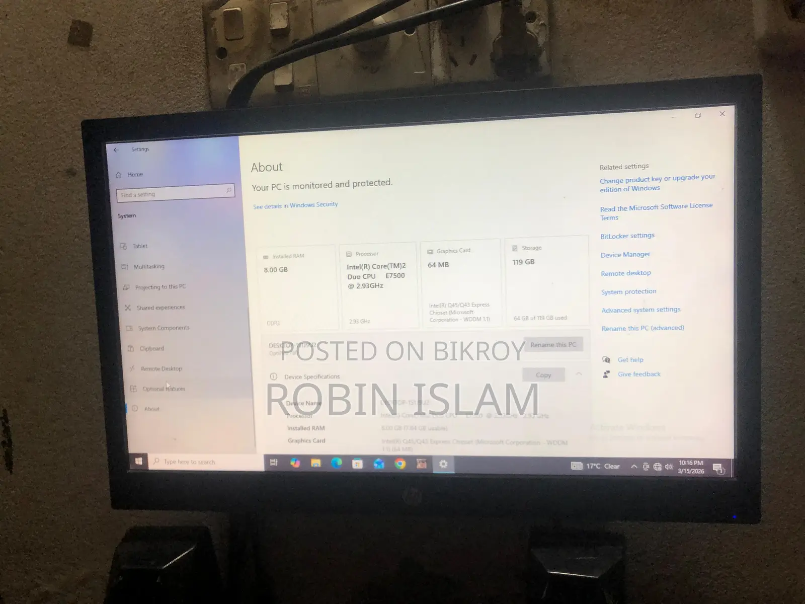 Emergency sell pc