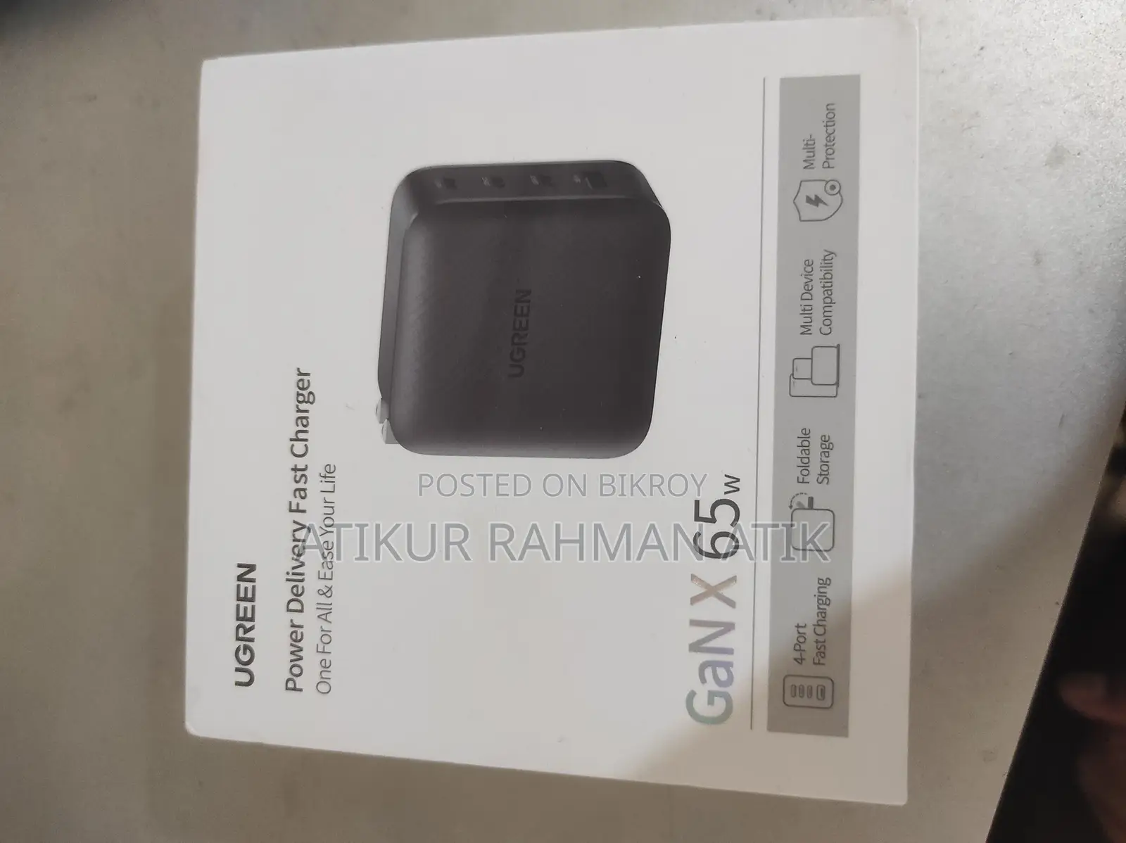 Ugreen 3c1a 65w Gan Fast Charger Adapter