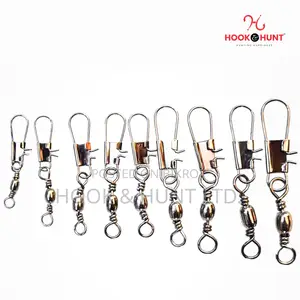25 Pcs 06–10 Size Fishing Swivel Interlock Snap | Hook & Hunt