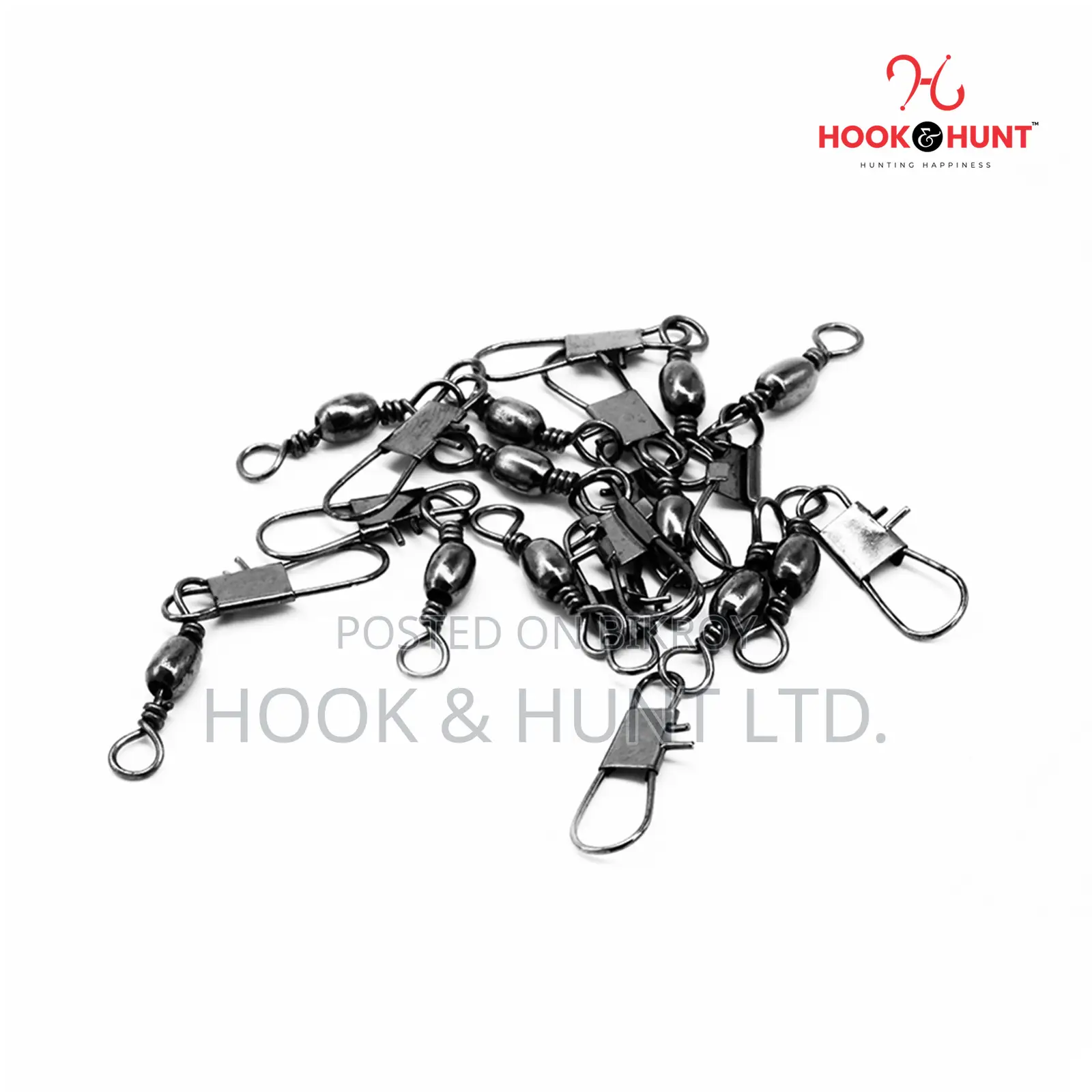 25 Pcs 06–10 Size Fishing Swivel Interlock Snap | Hook & Hunt