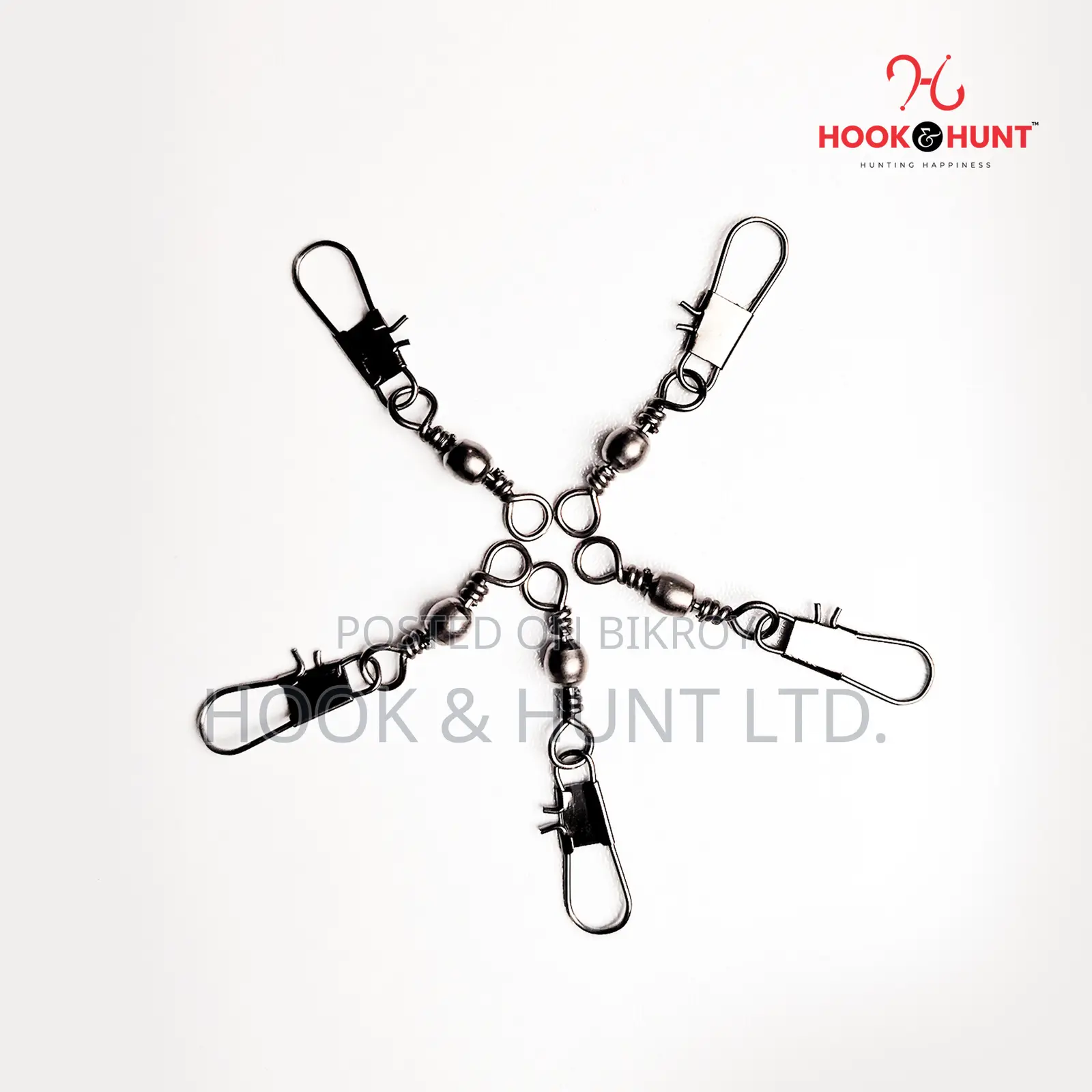 25 Pcs 06–10 Size Fishing Swivel Interlock Snap | Hook & Hunt