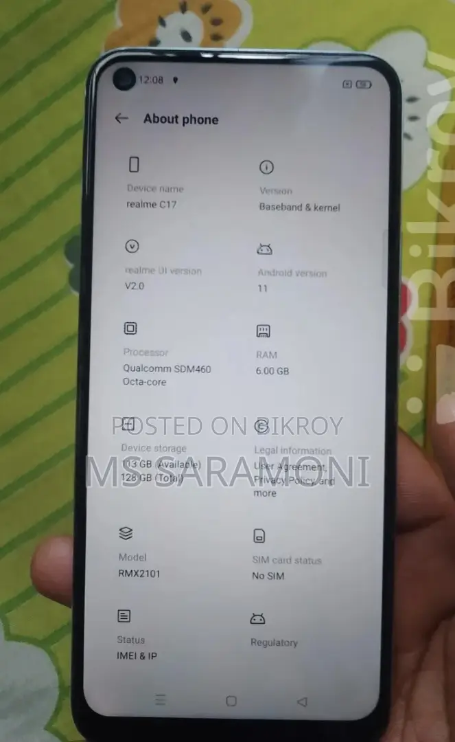 Realme C17 6+128 (Used)