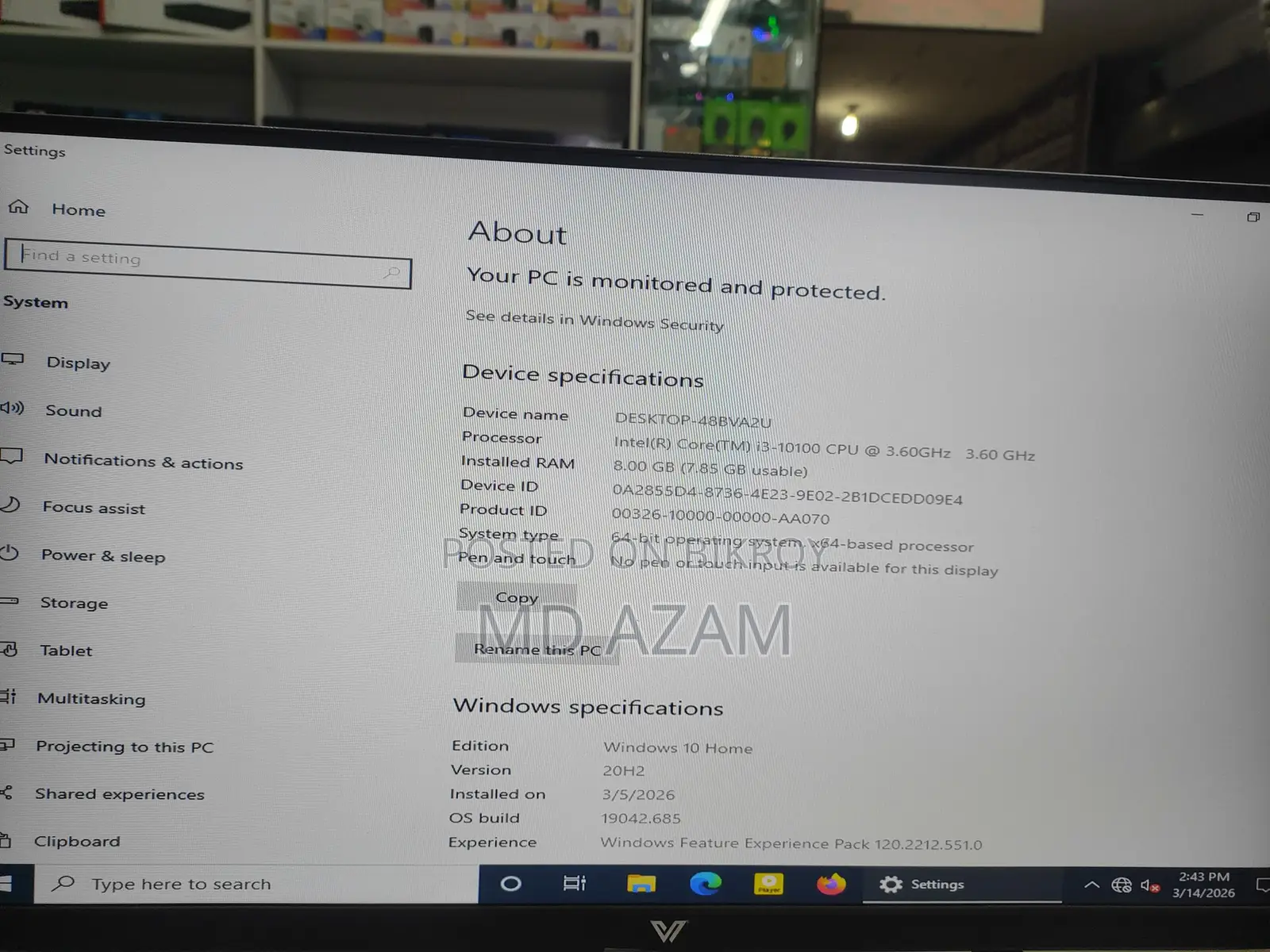 I3 10 Gen Pc