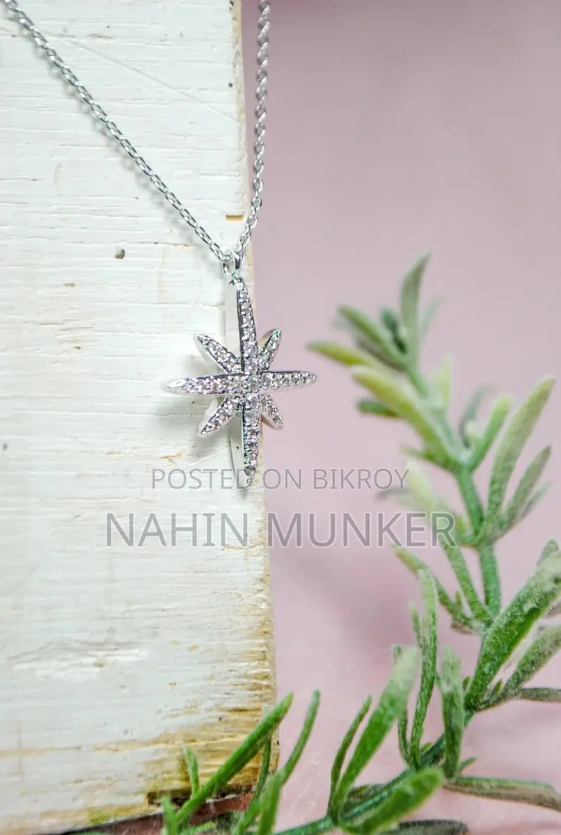 Crystal North Star Pendant Necklace with Free Home Delivery