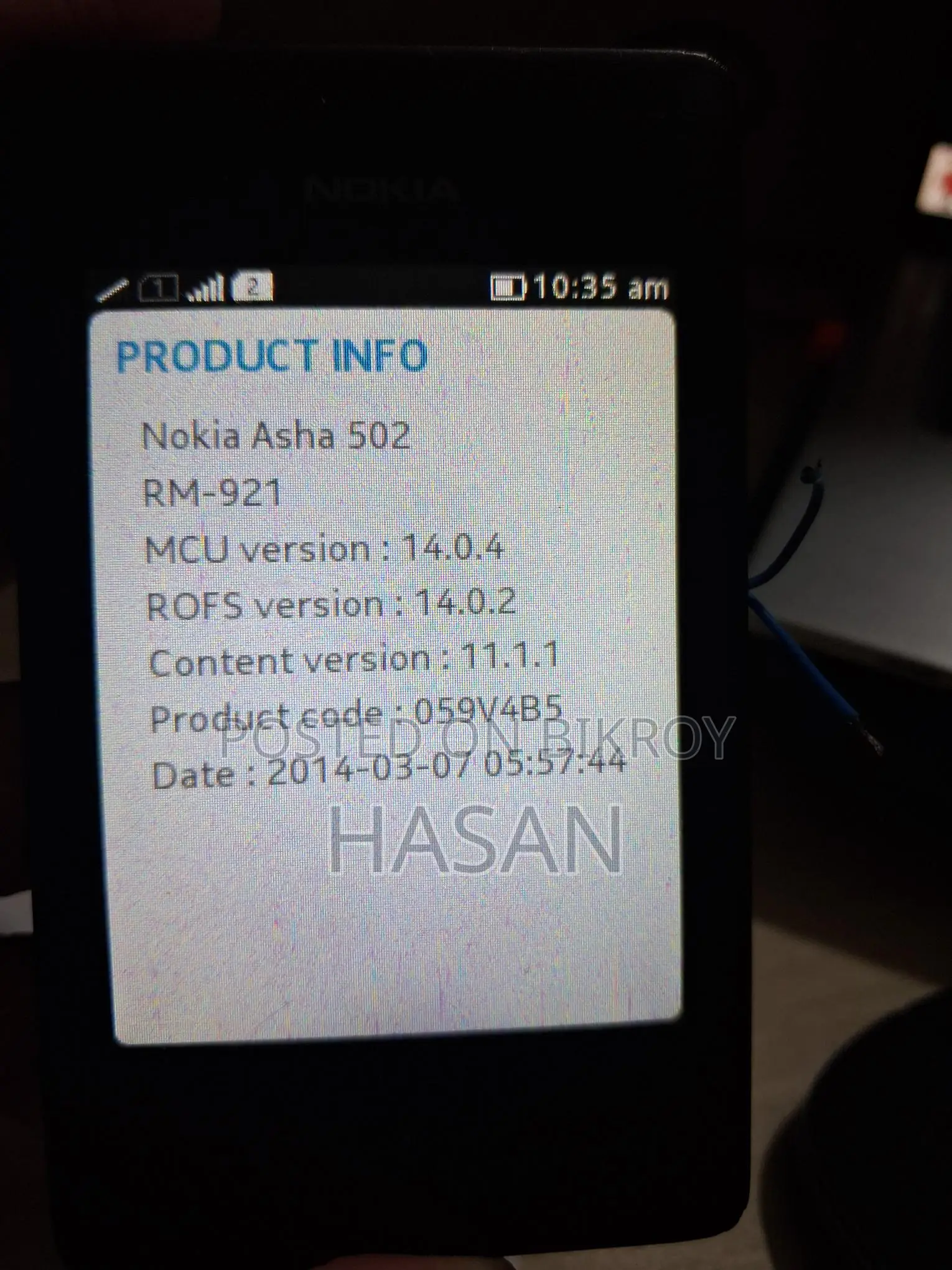 Nokia Asha 502 Dual SIM (Used)