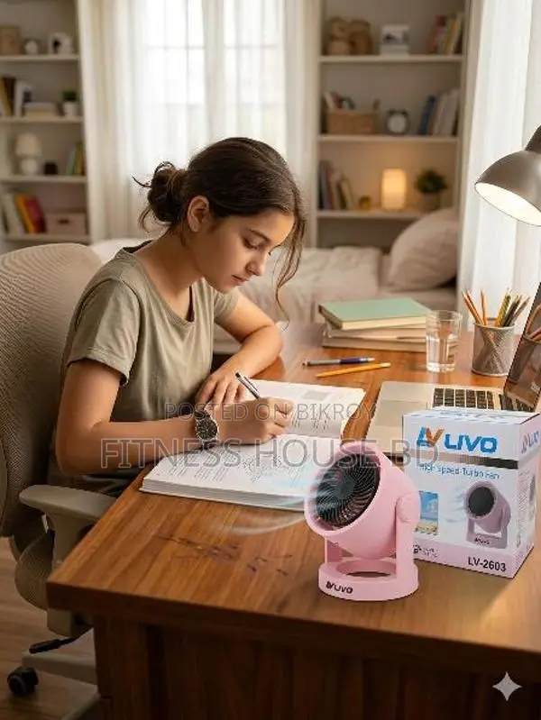 Livo-2603 High Speed Turbo Touch Fan - Multicolor
