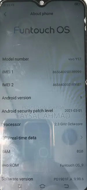 Vivo Y17 (Used)