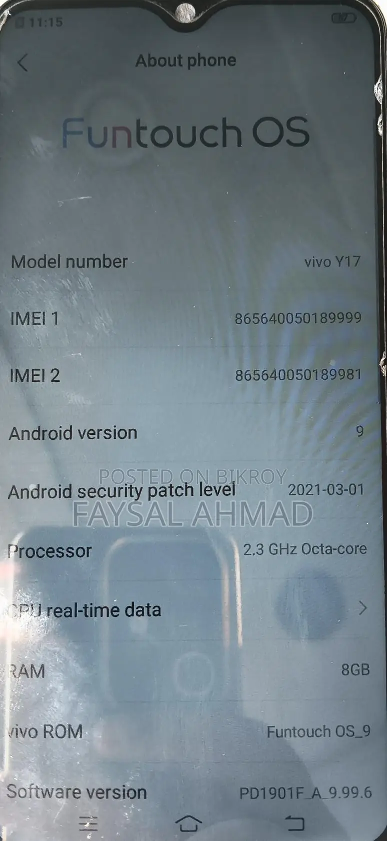 Vivo Y17 (Used)