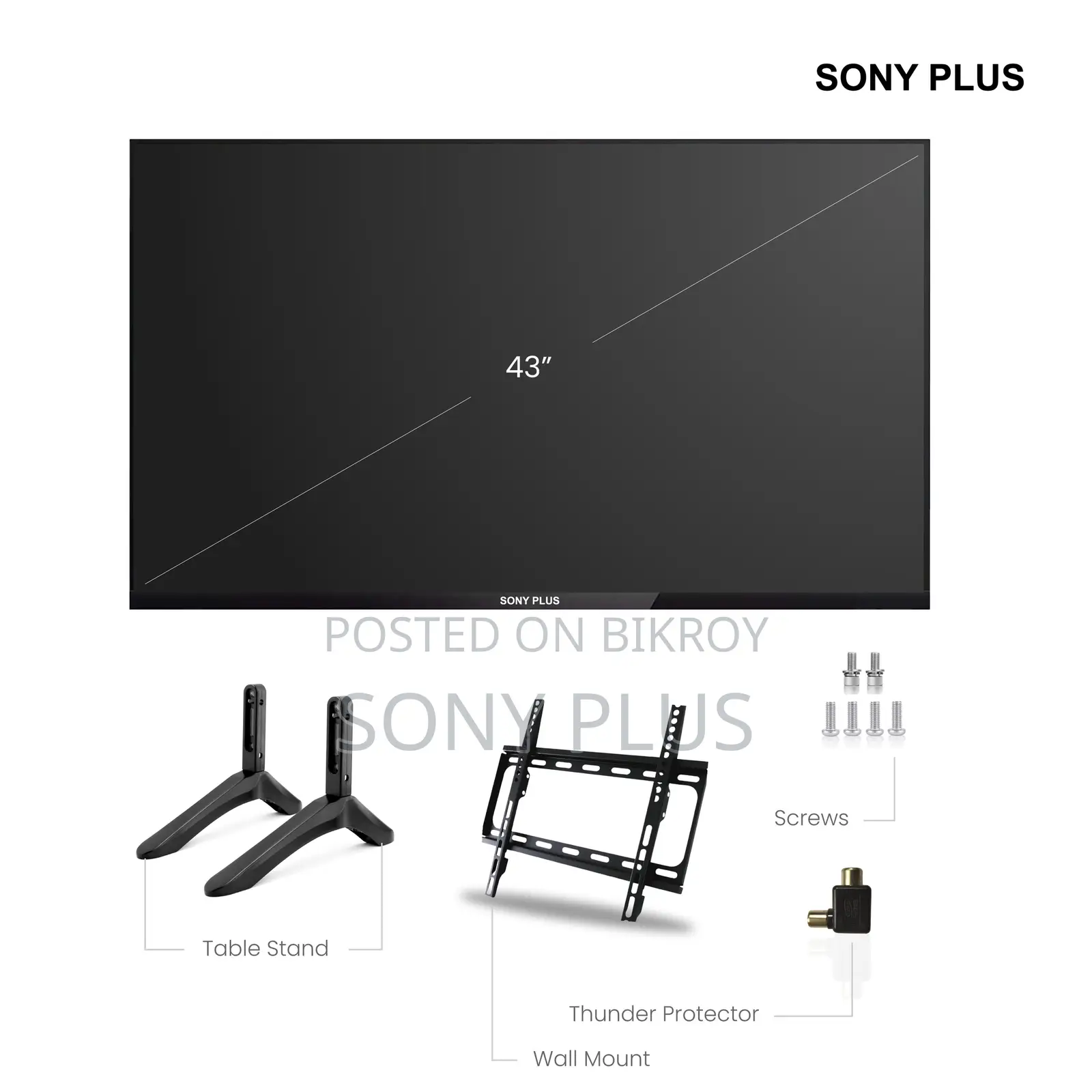 Sony Plus 43 Inch Frameless Voice Control Smart Android LED TV