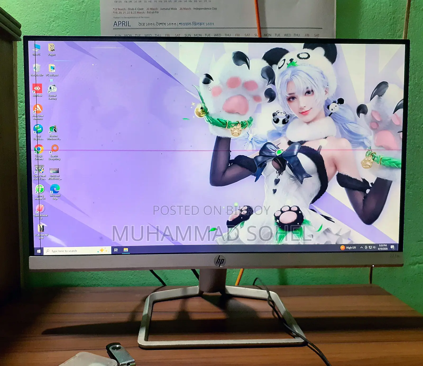 Core i5 Full Setup (12GB RAM + 256GB SSD HP 22" Monitor)