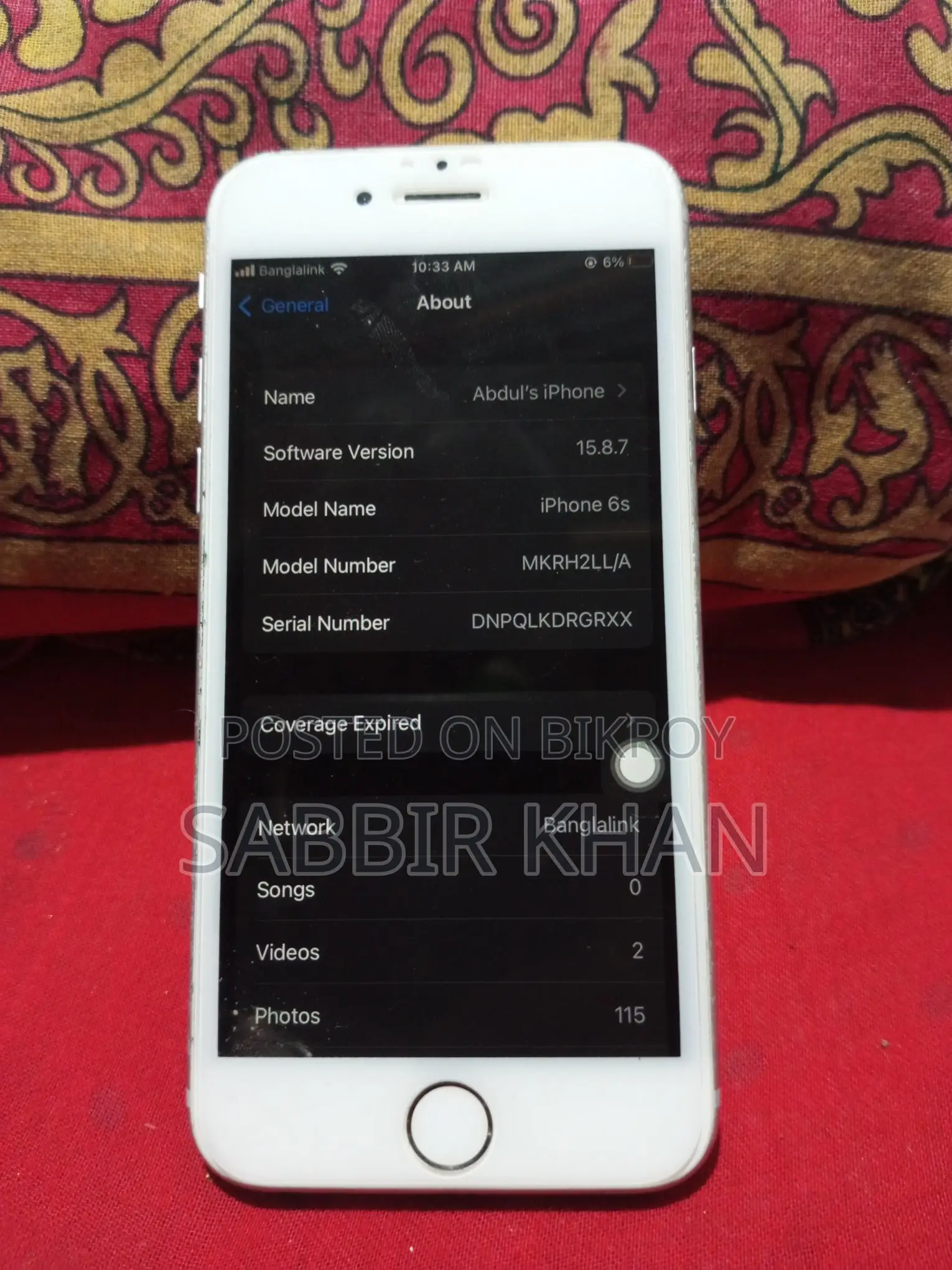 Apple iPhone 6S . (Used)