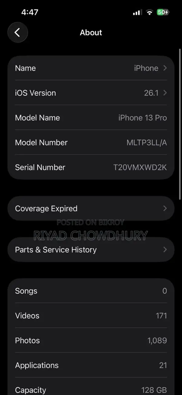 Apple iPhone 13 Pro only display change (Used)