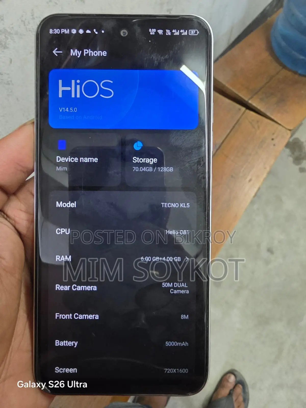 Tecno Spark 30c 6/128 (Used)