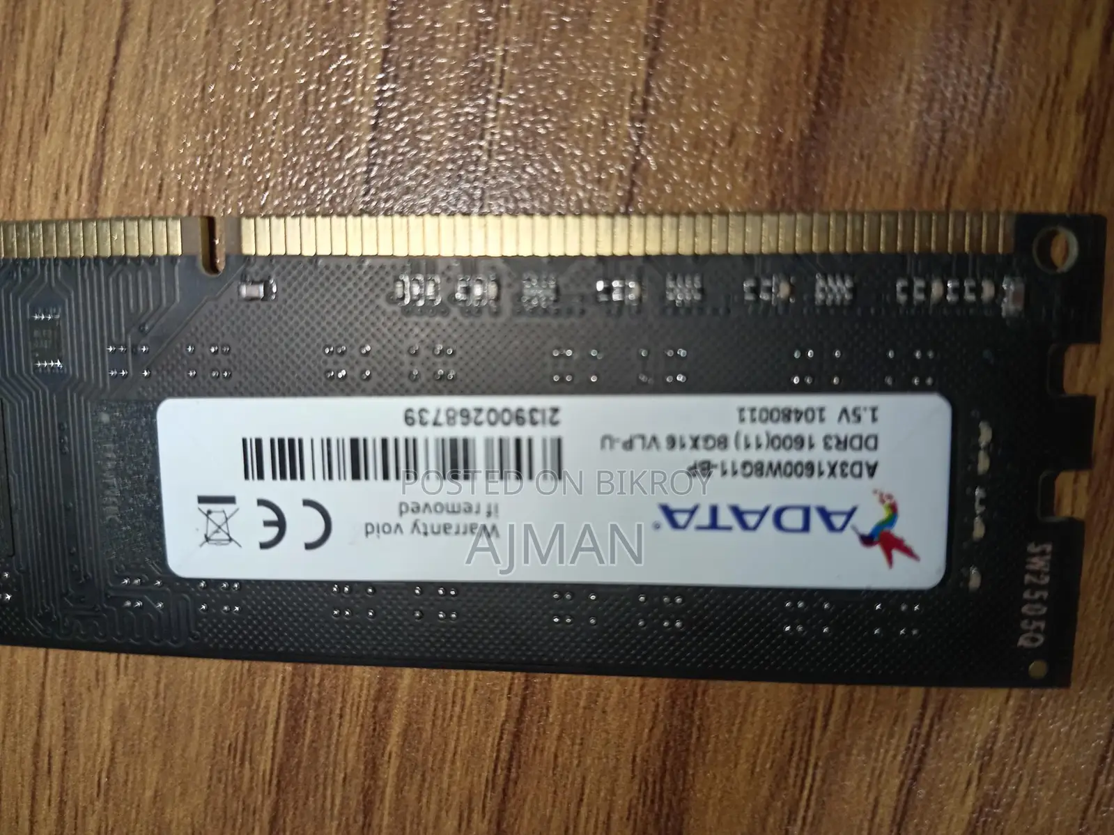8GB DDR3 1600MHz, Fresh RAM