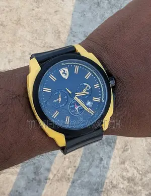 Scuderrier FERRARI Watch Beautiful Yellow Silicone Case