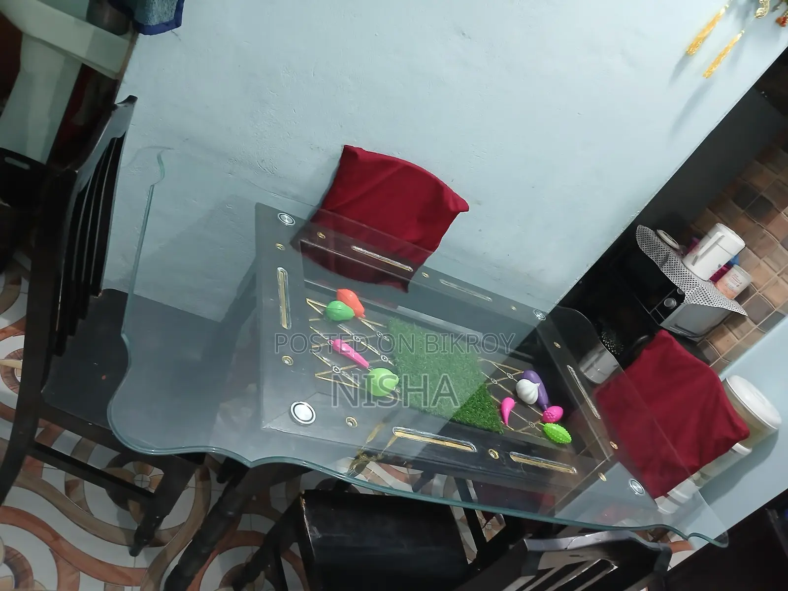 Glass Dining Table and Chair