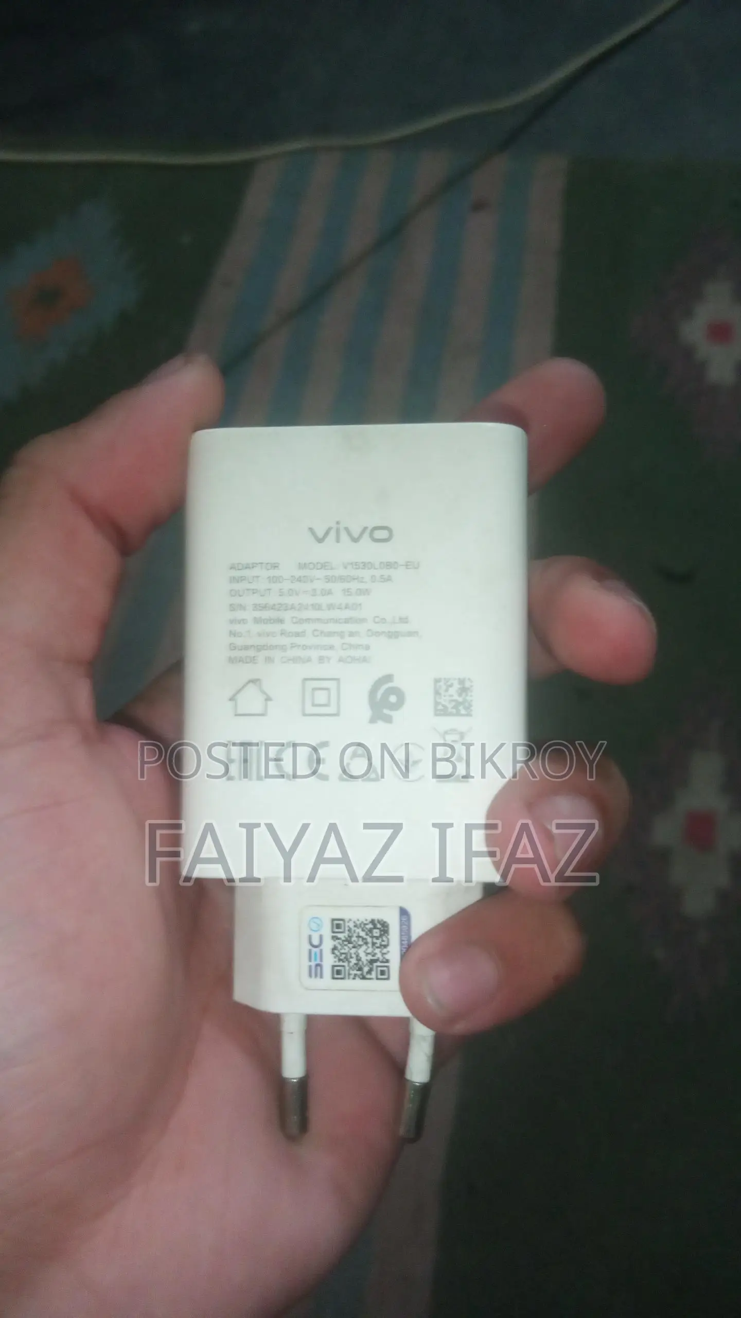Vivo Original 15W Fast Charger For Sale