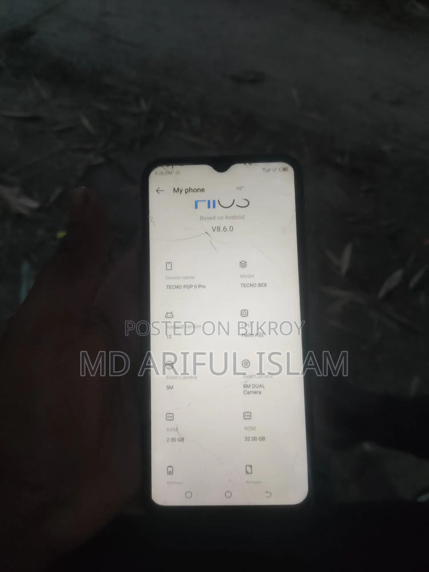 Tecno Pop 6 Pro 2GB RAM 32GB ROM (Used)
