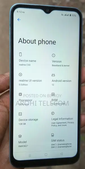 Realme C33 . (Used)