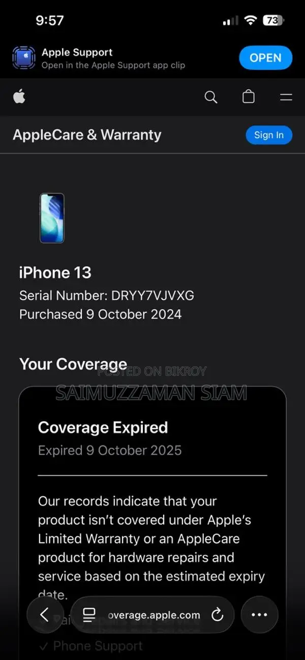 Apple iPhone 13 . (Used)