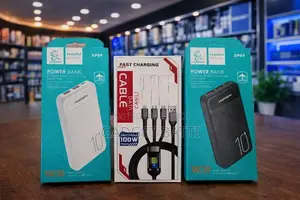 10000mah Power Bank+100watt 3in1 Cable
