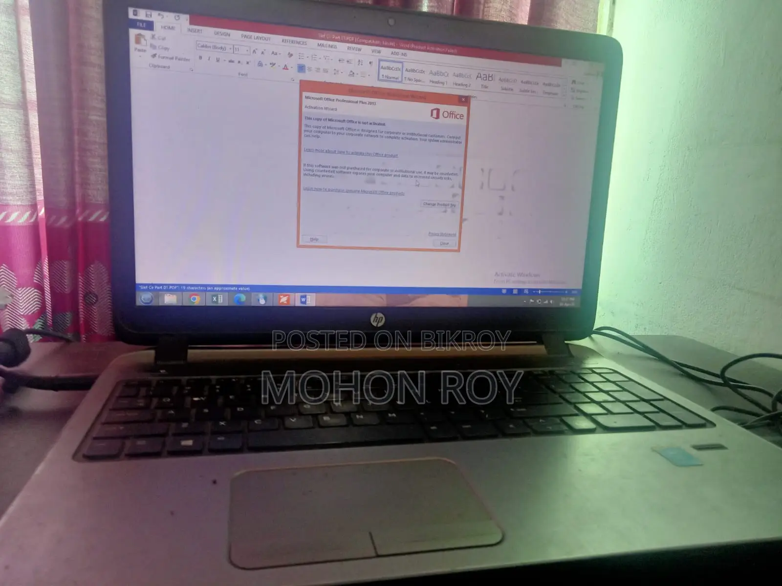 Hp Probook Core I5 5th Gen 16'' Laptop