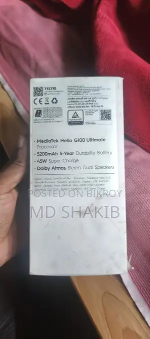 Tecno Camon 40 Pro full frash (Used)