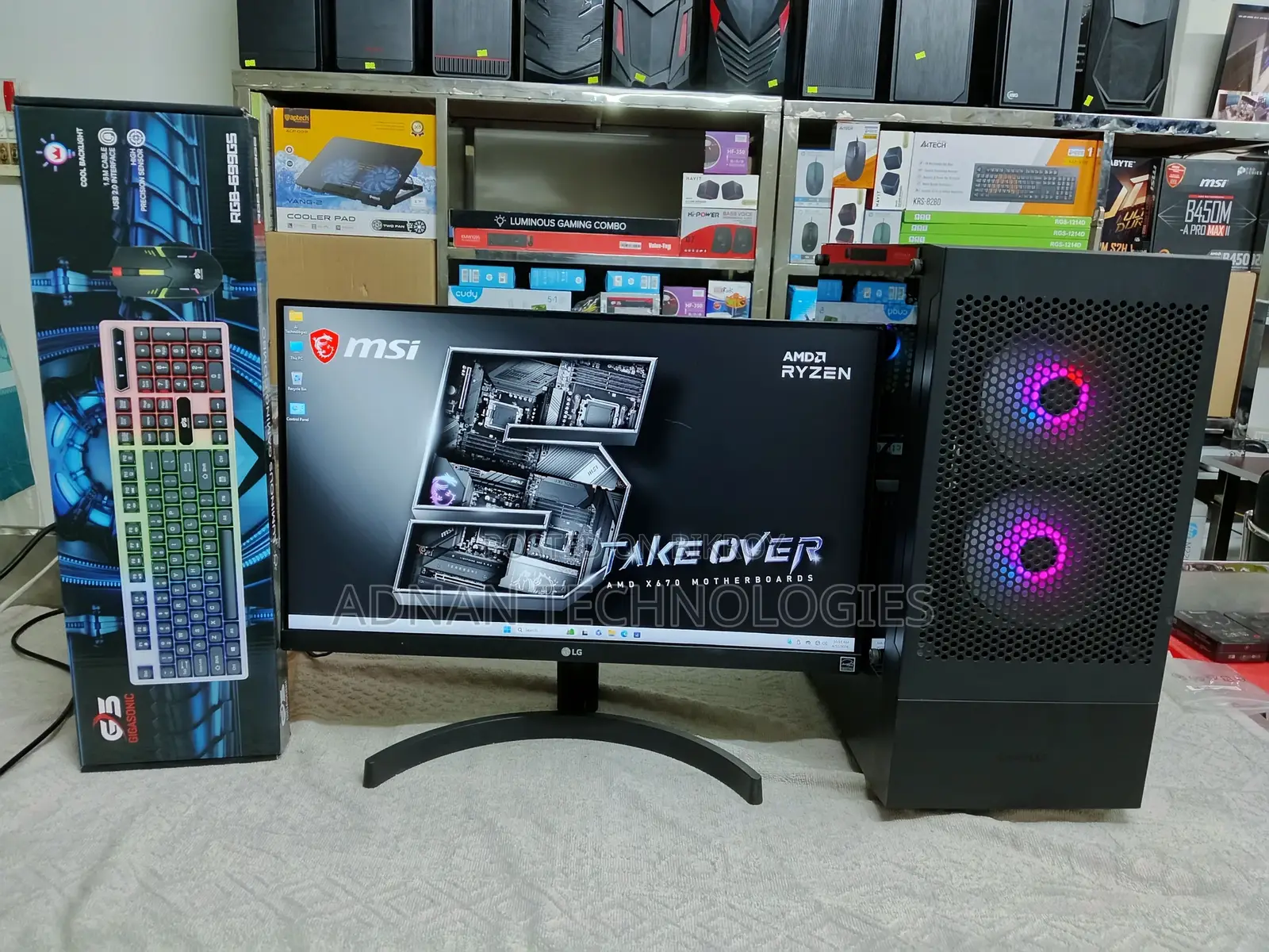 Ryzen 5 with 1-Year Warranty & LG 22" IPS Borderless Gaming Desktop