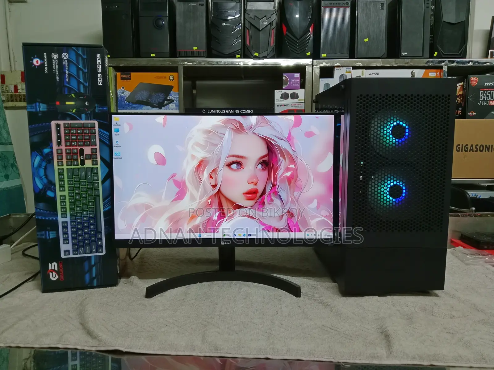 Ryzen 5 with 1-Year Warranty & LG 22" IPS Borderless Gaming Desktop