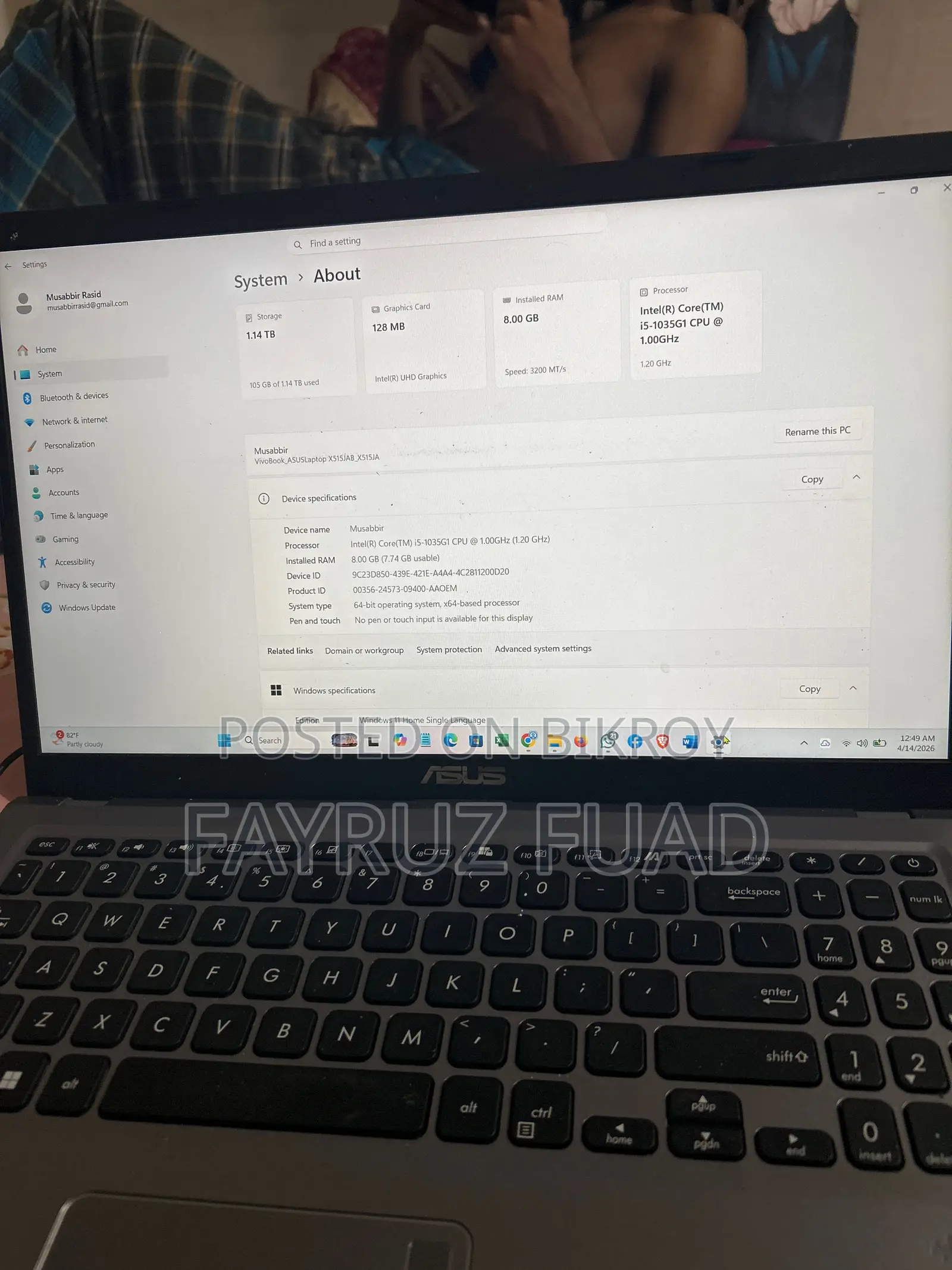 ASUS VIVOBOOK X515JA-1035G1
