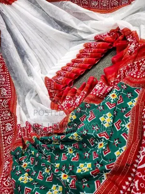 Half Silk Block Print Saree