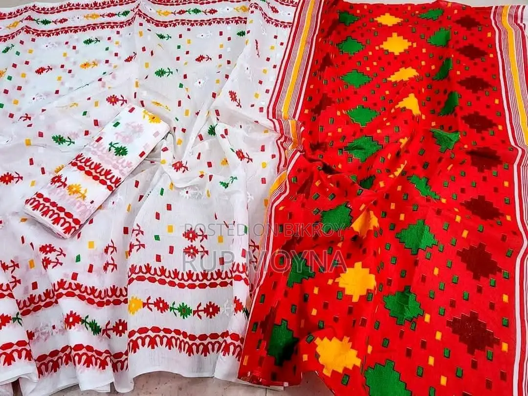 Half Silk Block Print Saree