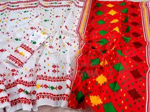 Half Silk Block Print Saree
