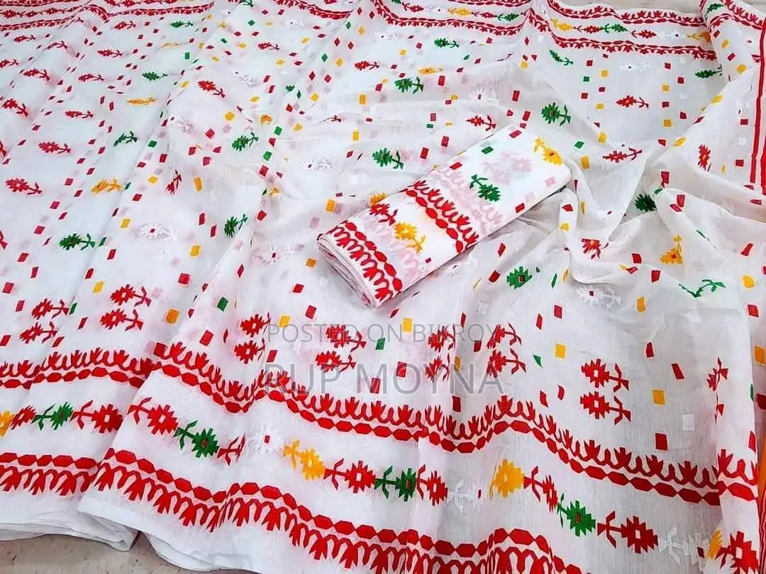 Half Silk Block Print Saree
