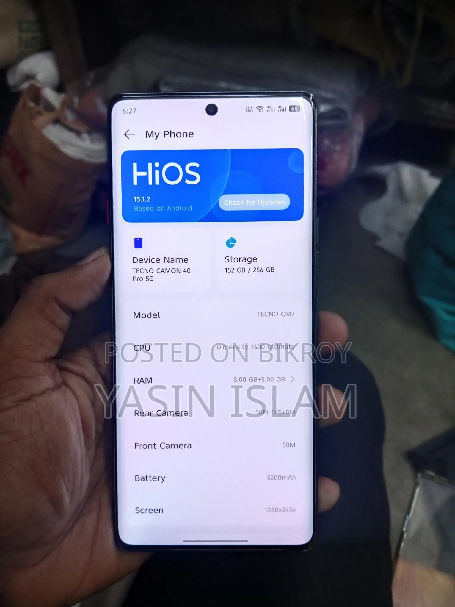 Tecno Camon 40 Pro 5G (Used)