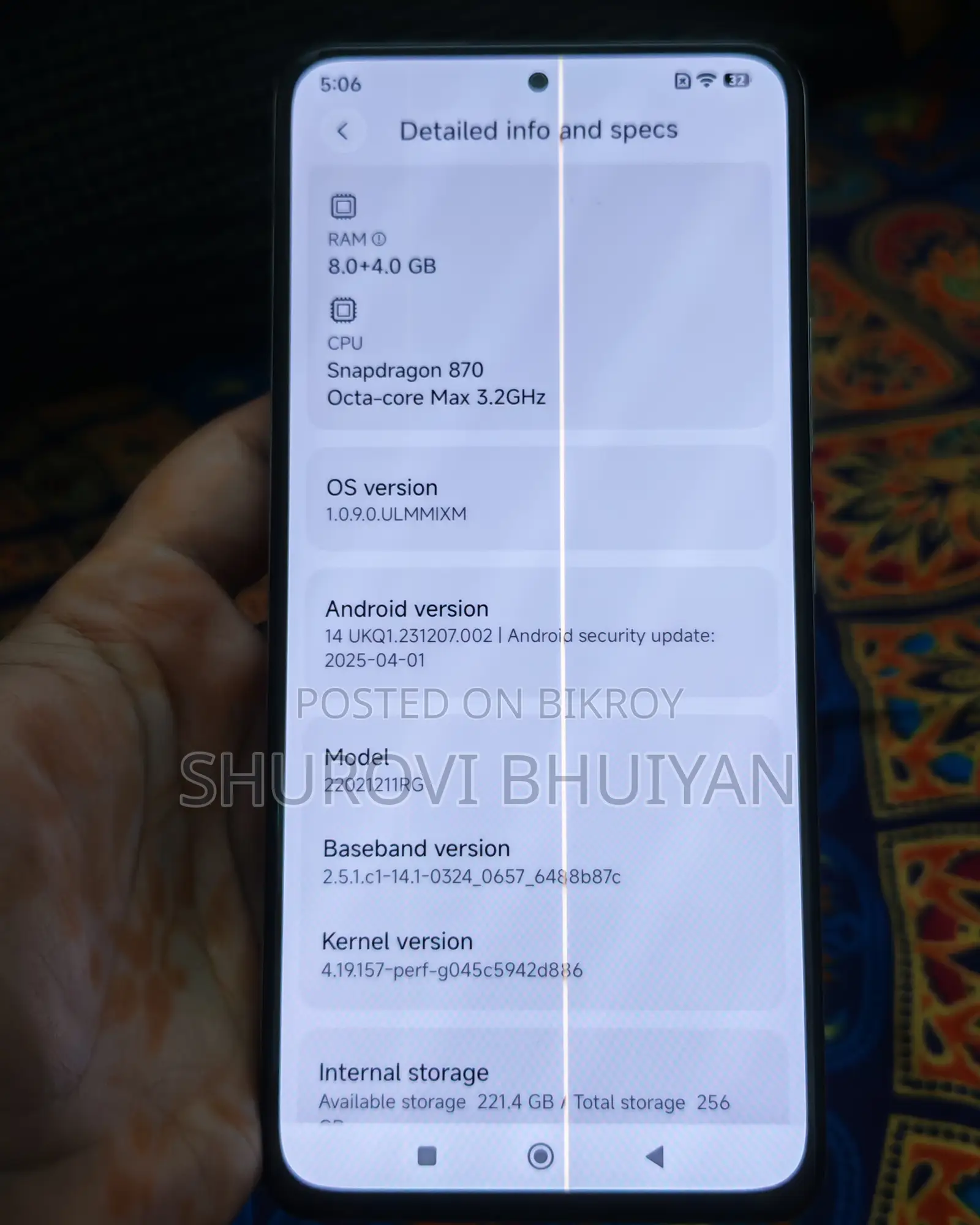 Xiaomi Poco F4 . (Used)