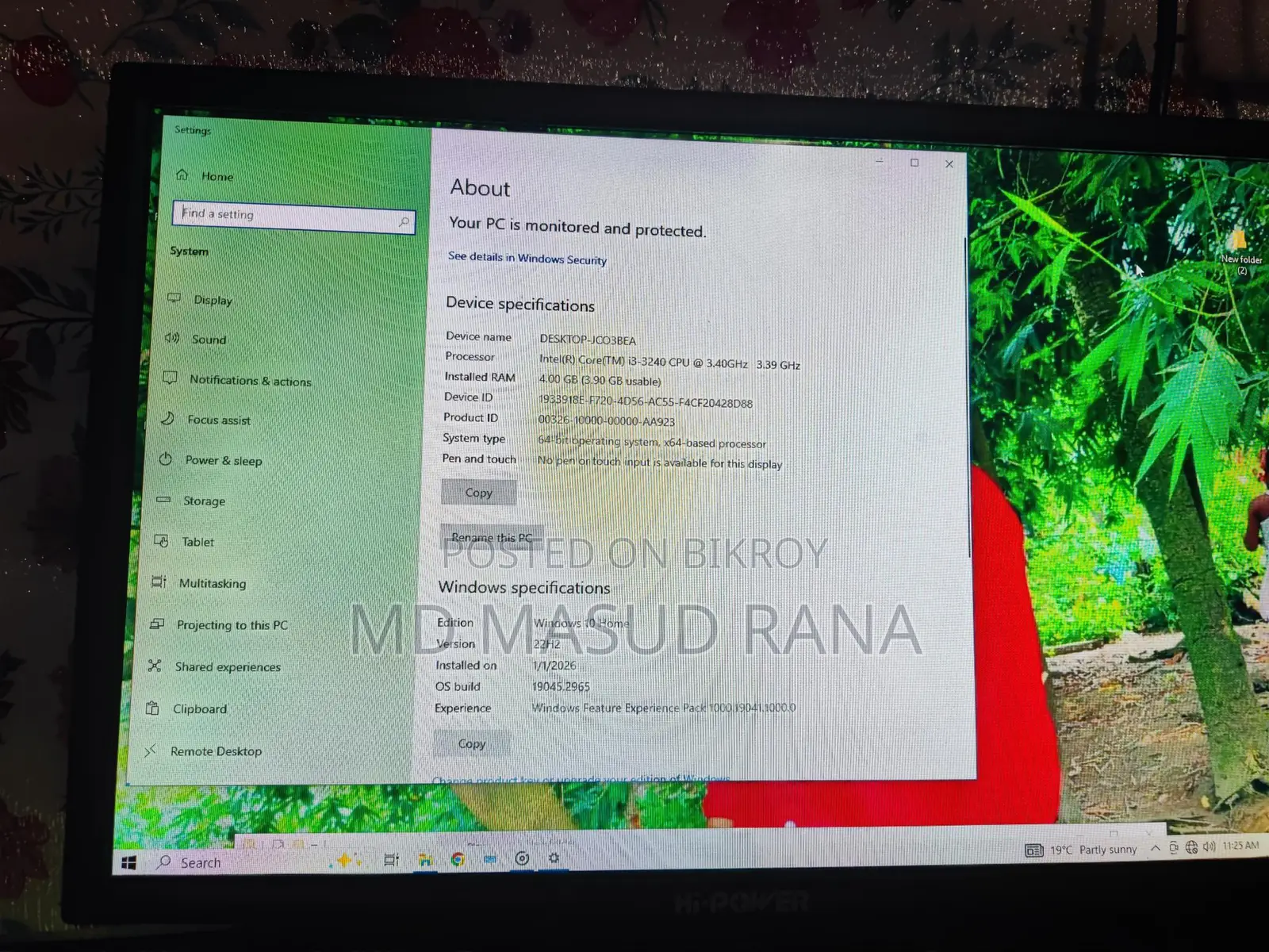 PC sale i3=3rd Gen...4GB RAM.120GB SSD..