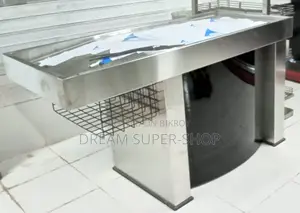 Imported Hairline SS Counter – Modern Cash With POS Table