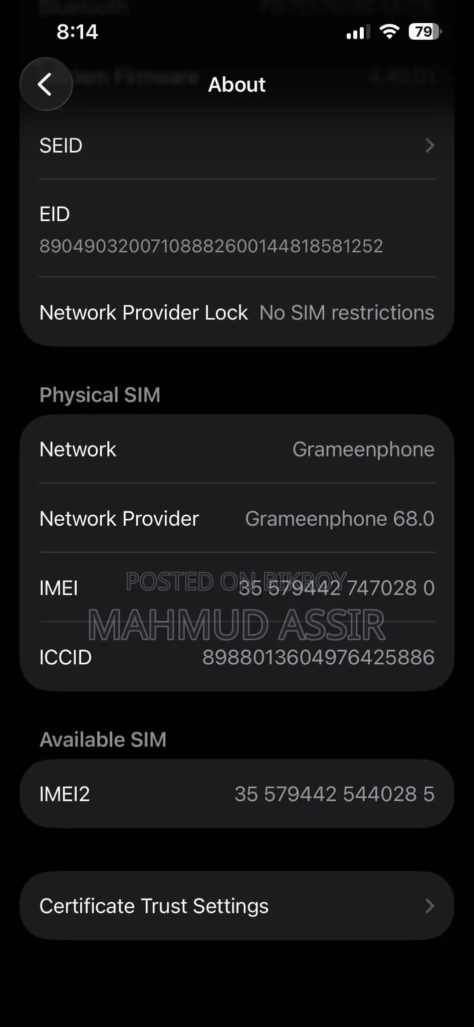 Apple iPhone 14 Indian Variant (Used)