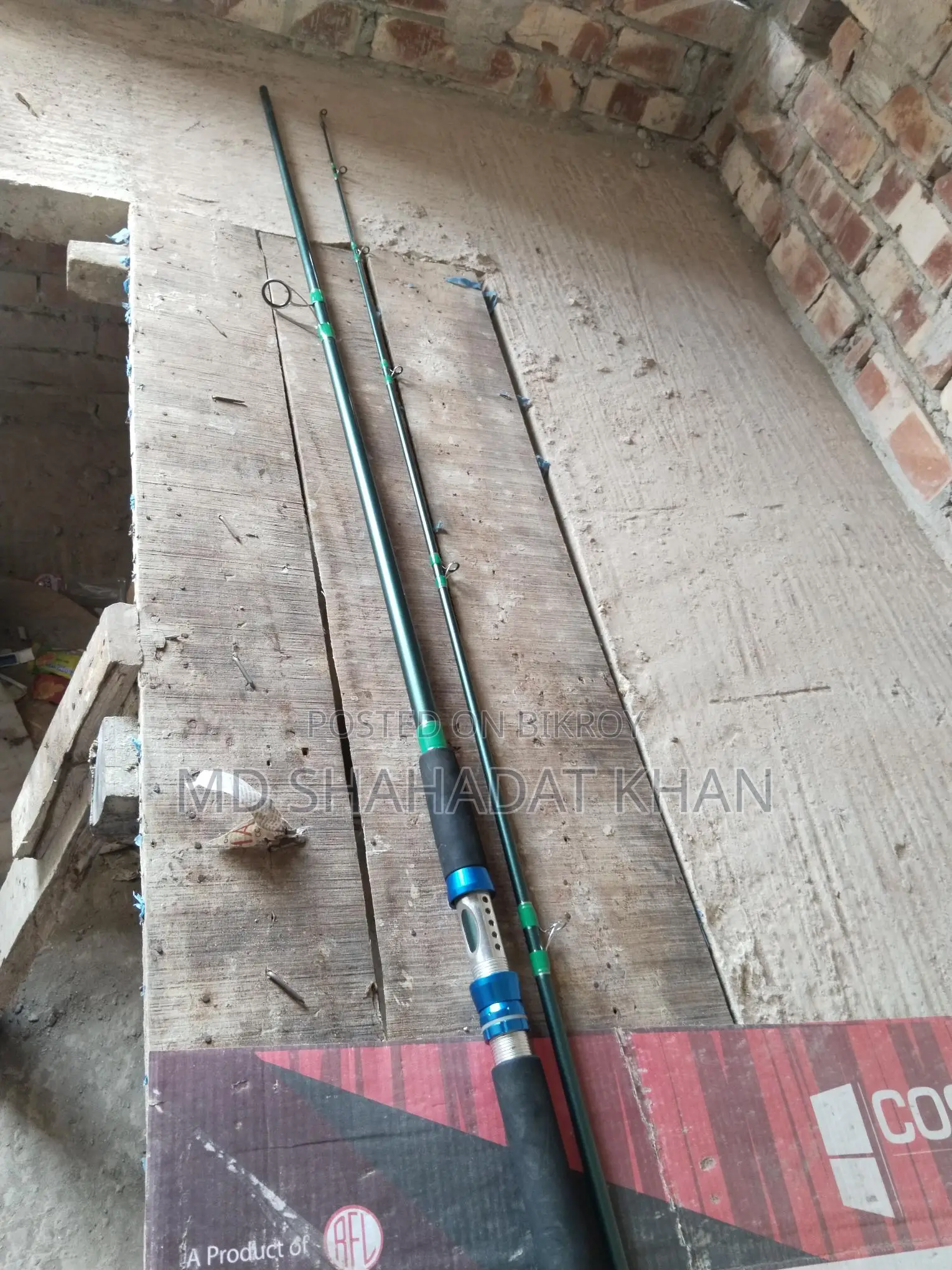 12ft Fishing Rod, Reel, and Line for Sale - Urgent
