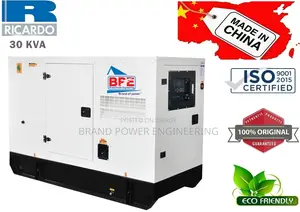 30 kVA Ricardo Silent Generator with a 1-Year Service Warranty
