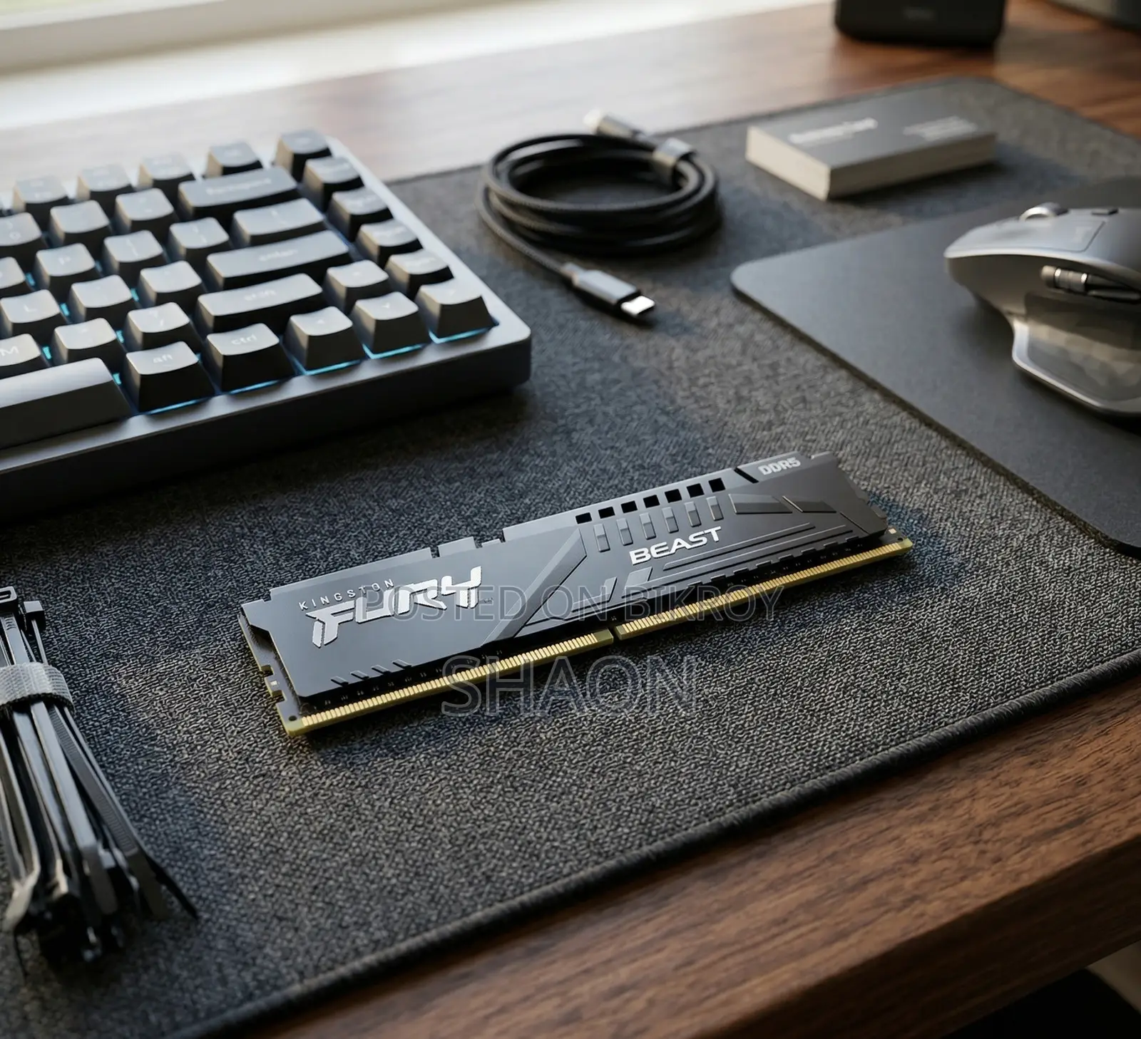 Kingston Fury Beast 16gb Ddr5 5600mhz Black Heatsink Desktop Ram