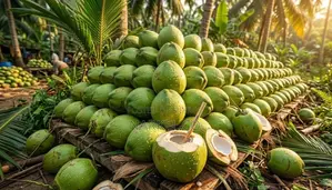 প্রিমিয়াম ডায়মন্ড কাট কচি ডাব ও নারকেল পাইকারি