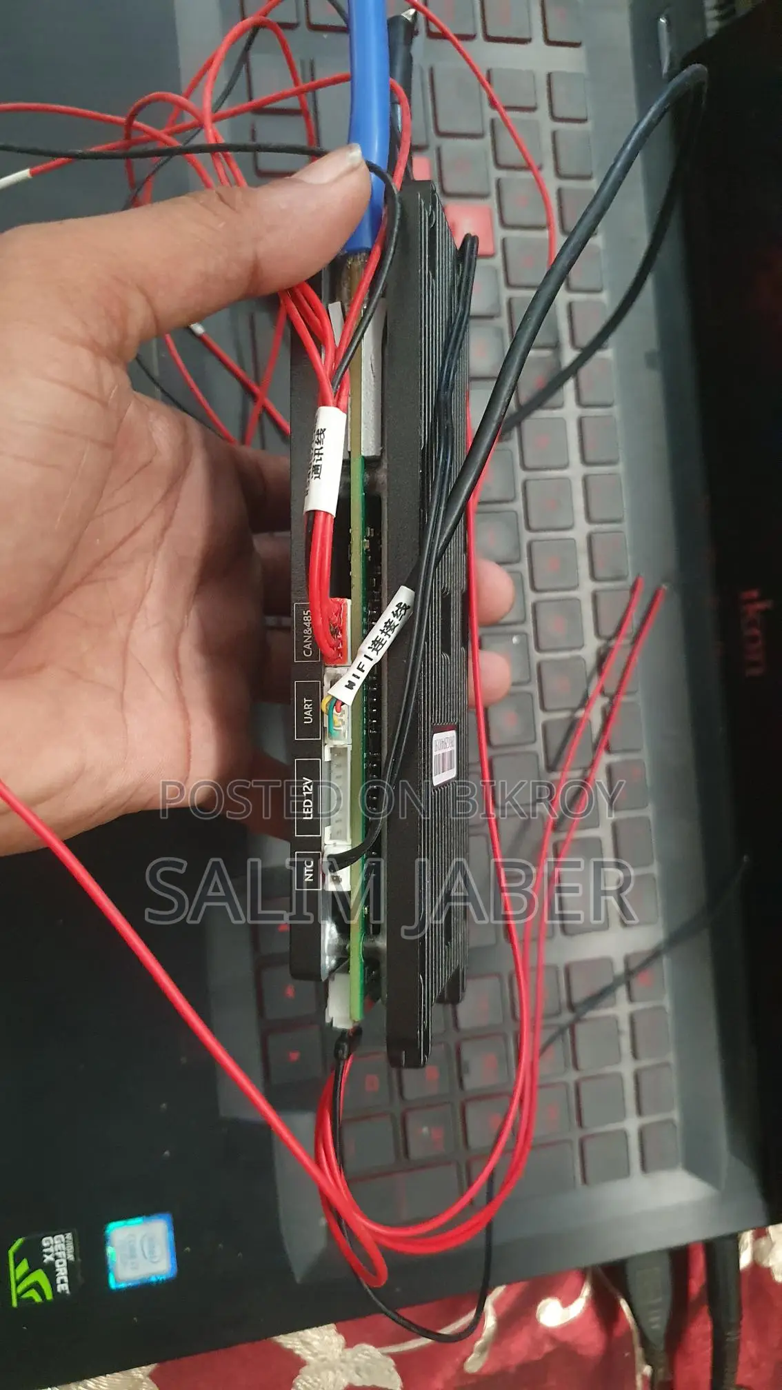LiFePO4 4s 12v 120a স্মার্ট BMS ব্যাটারি + ব্লুটুথ/ওয়াইফাই মডিউল