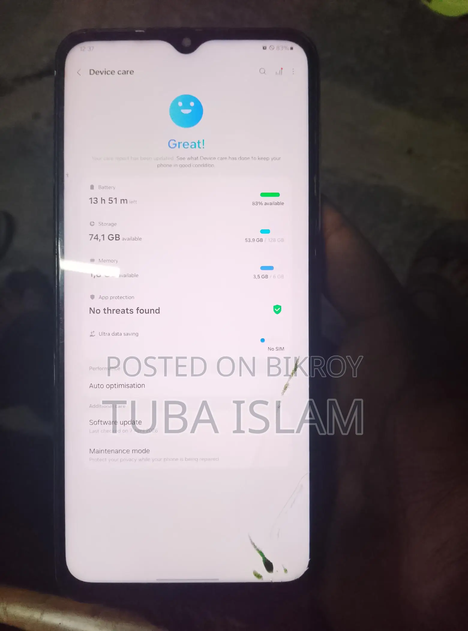 Samsung Galaxy F23 6+128GB (Used)