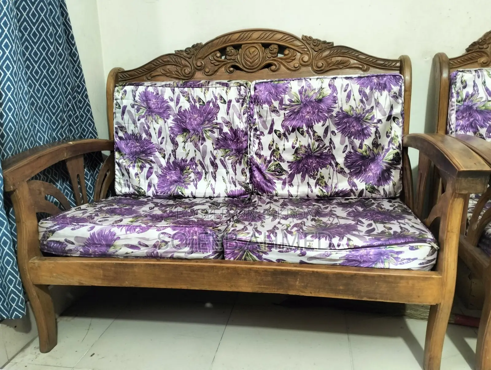 Sofa set made of original Teak wood