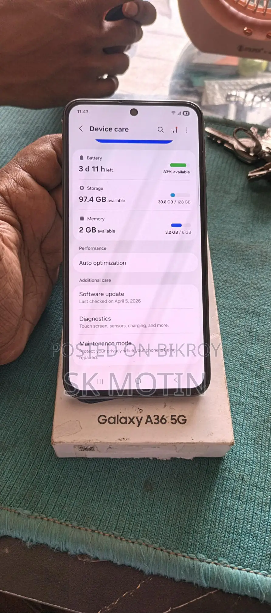Samsung Galaxy A36 ফুল বক্স (ব্যবহৃত)