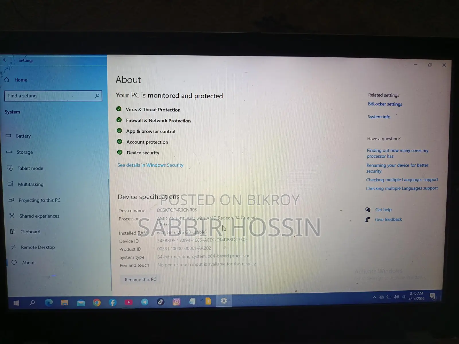 Acer AMD A6