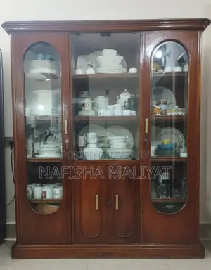 Wooden Showcase / Crockery Cabinet (with Glass Door)