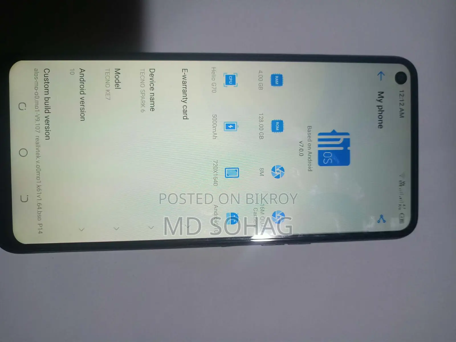 Tecno Spark 6 Good (Used)